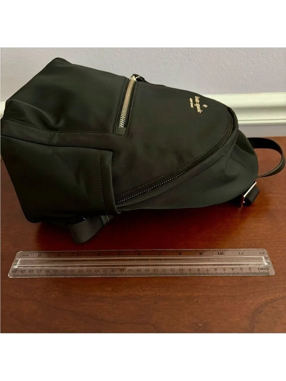 Kate Spade New York Chelsea Black Nylon Backpack | Gold Hardware | COA